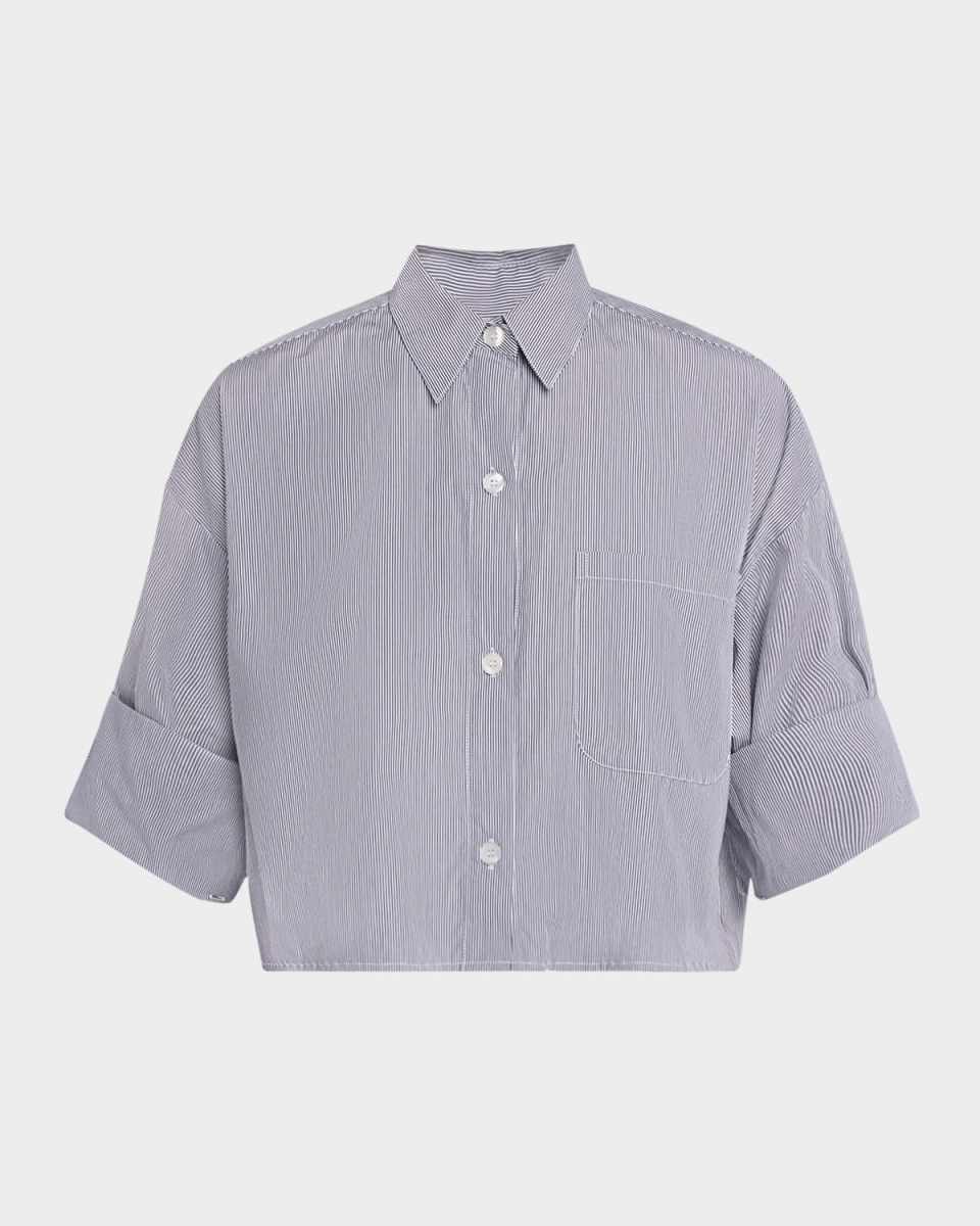 Next Ex Striped Button-Front Shirt